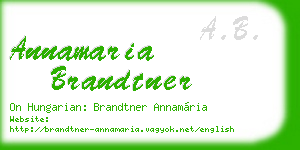 annamaria brandtner business card